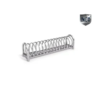 Cykelställ 12 rostfritt stål spiral