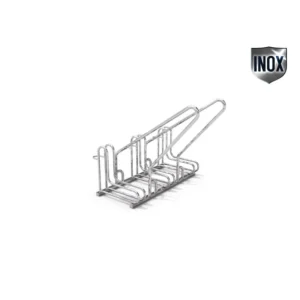 Cykelställ 15 rostfritt stål L-form