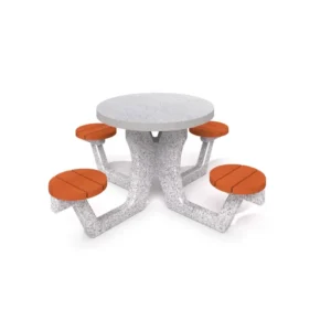 Parkbänk Betong picknickbord 03