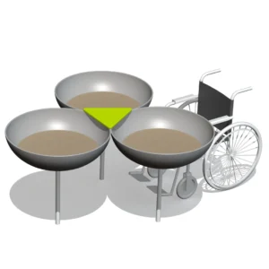 Tillgänglig lek Sandlekbord tillgänglighetsanpassat