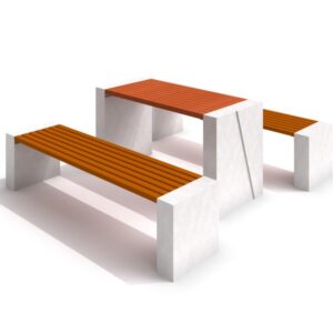 Utemöbel DECO Vit Betong Bord 02