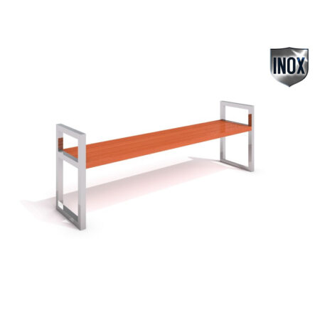 Bänk 05 rostfritt stål utan ryggstöd DECO