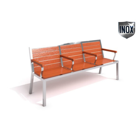 Bänk i rostfritt stål 10