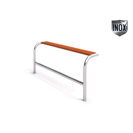 Bänk 21 rostfritt stål utan ryggstöd DECO