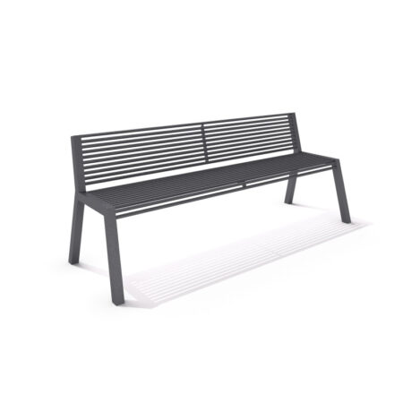 Bänk 29 stål med ryggstöd