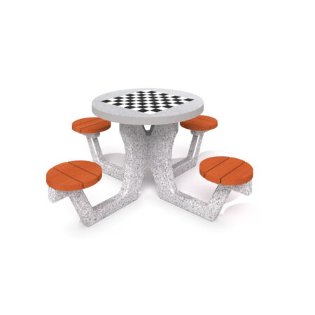 Betongbord för schack - dam 03