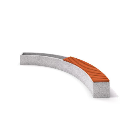 Planteringsset i betong med bänk 04