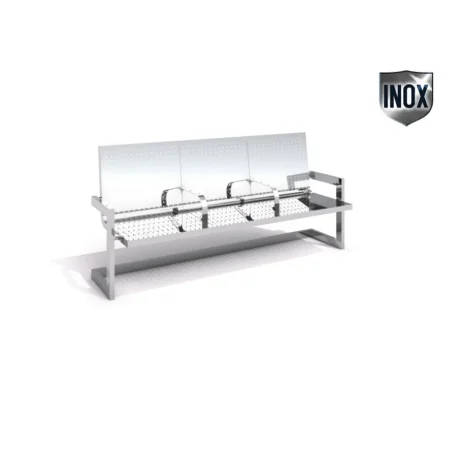 Rostfritt stål bänk 12