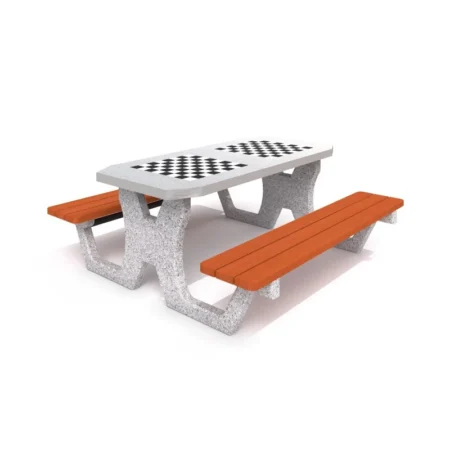 Betongbord för schack - dam 02