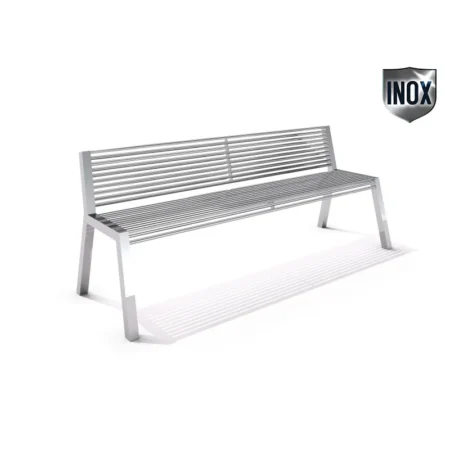 Bänk 19 rostfritt stål DECO