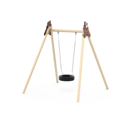 Gungstativ i metall med 1 däckgunga