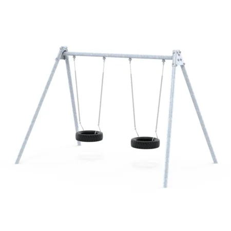 Gungstativ i metall med 2 däckgungor