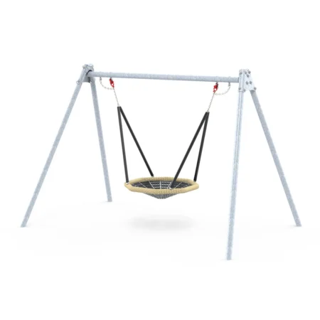 Gungstativ i metall med 1 fågelbo gunga, Ø100 cm