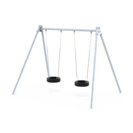 Gungställning med 2 däckgungor, extra höjd