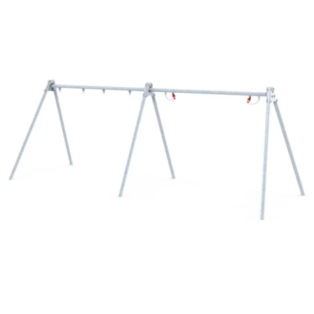 Gungstativ av metallmodul för 2 gungor och 1 fågelbogunga