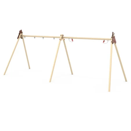 Gungstativ metallmodul med 2 gungor och 1 fågelbogunga