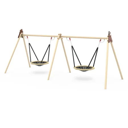 Gungstativ av metallmodul med 2 fågelbogungor