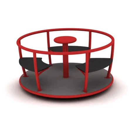 Tornado 3-sits Ø140 cm, röd/grå