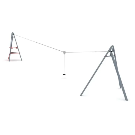 Aspen linbana 20 meter, röd/grå