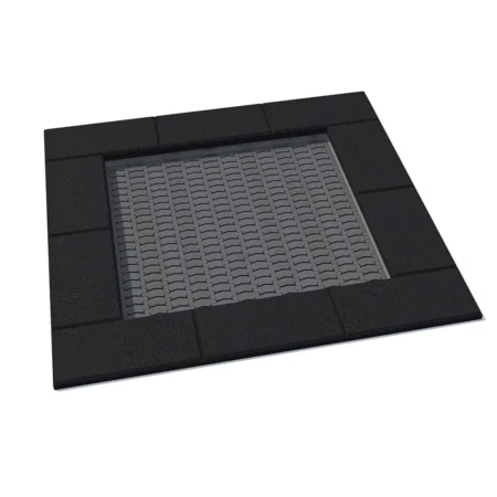 Fyrkantig studsmatta Svart, 150 x 150 cm