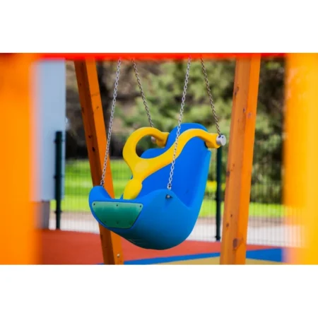 Gungsits med säkerhetssele (inkl. kedjor, fästen)