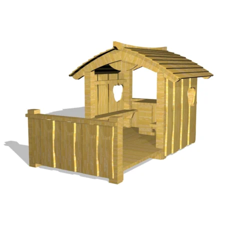 Björnhus med balkong