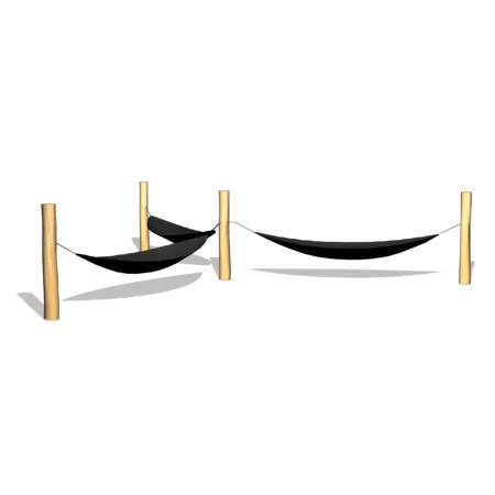 Hängmatta system, fartygsmodell, svart, inkl. Upphängningar