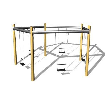 Pentagon gunga med stålbalk