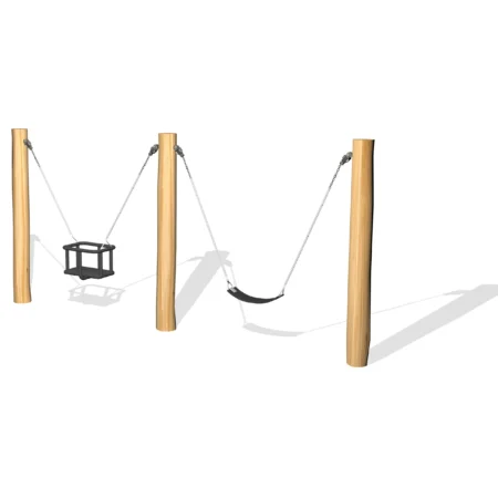 Robinia-gunga med 1 bältesgunga, 1 vaggsäte