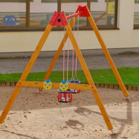 Gungställning Fågelungen 2 platser, stålfästen (utan säten och beslag)