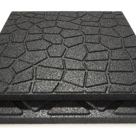 Mönstrad gummiplatta röd/svart 48 mm (m2)