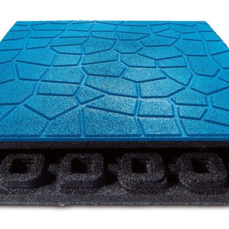 Mönstrad gummiplatta grön/blå/grå 48 mm (m2)