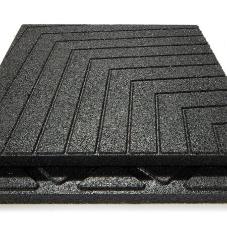 Mönstrad gummiplatta röd/svart 90 mm (m2)