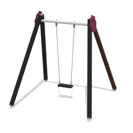 Gungställning Klockblomma 1 plats, stålfästen (utan sits och beslag)