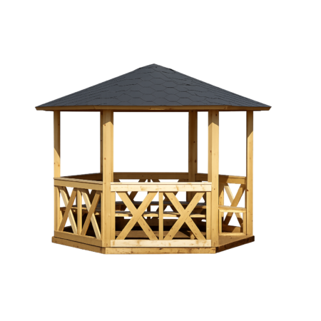 Paviljong Maja 6 m2 Sexkant Målad