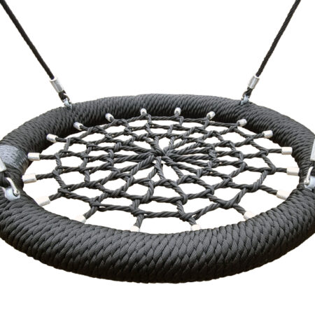 Gungsits Fågelbo d.1,2 m med säkerhetskedjor (svart)