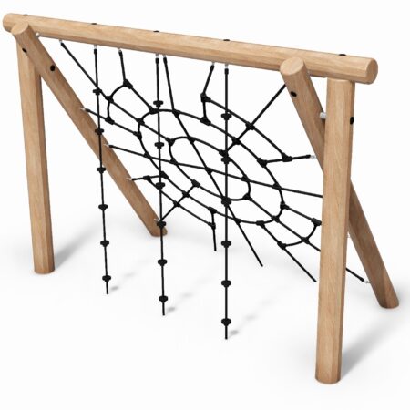 Klätterställningar Trevan, lutande nät och knutrep