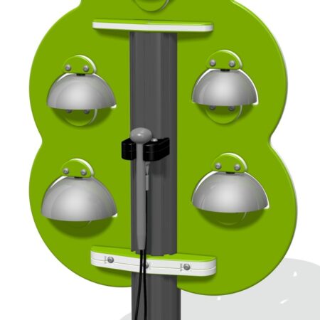 Utomhusinstrument Virtuoso 5 klockträd med aluminiumstolpar