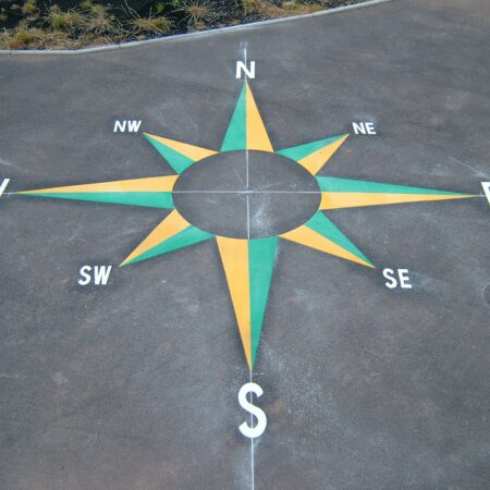 Decomark Asfaltspel Kompass