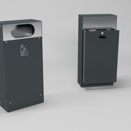 Papperskorg Oasen 70 L stål