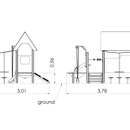 Sand- och vattenlek Strandstuga
