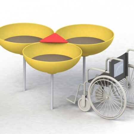 Sand- och vattenlek Rullstolsanpassat sandbord