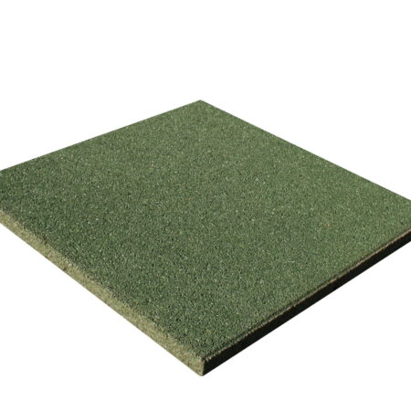 Stötdämpande gummiplatta 500 x 500 mm 40 mm grön/grå (m2)