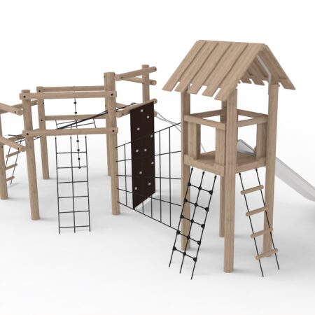 Fristående rutschkanor Torven med klättersystem