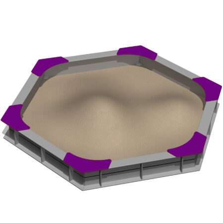 Sandlåda sexkantig (plast)