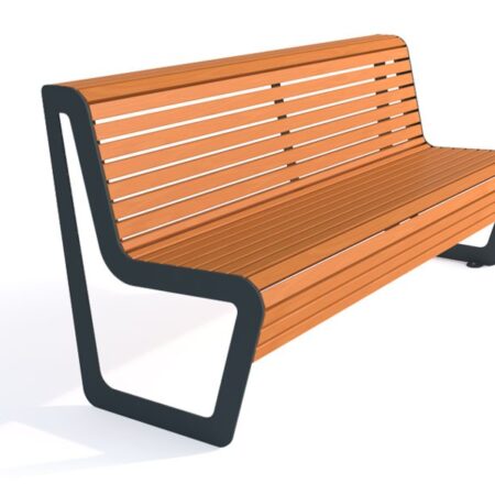 Parkbänk Koidu med ryggstöd