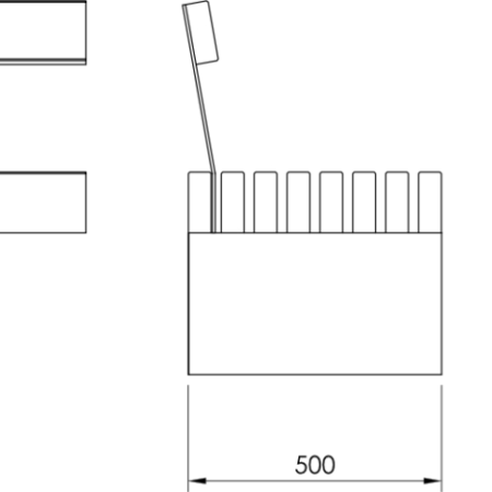 Parkbänk Salmistu med ryggstöd 2.0