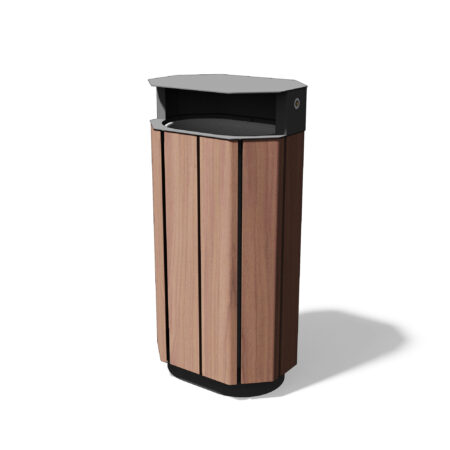 Papperskorg Torget 61 L trä/stål