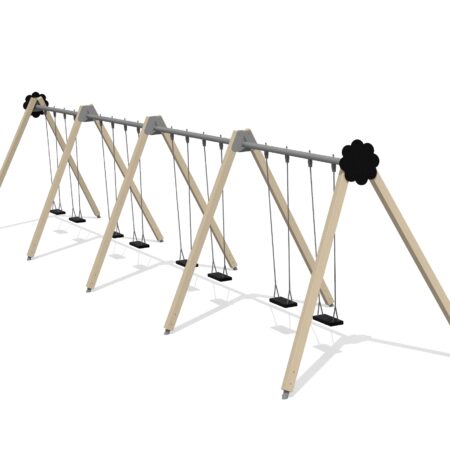 Gungställning Klocka 8 ställen, stålfästen (utan säten och beslag)