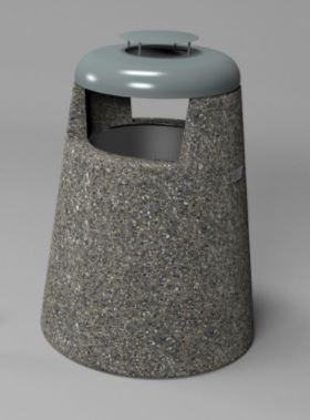 Betongpapperskorg Glimra 30 L med askkopp